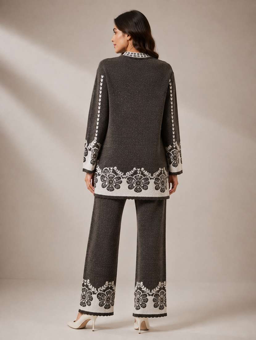 Women Self Design Long Sleeve Co-ord Set - 22702544 -  Standard Image - 2