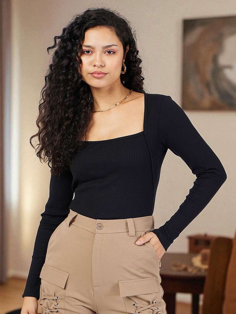 Women Solid Long Sleeves Regular Top - 22702819 -  Standard Image - 2