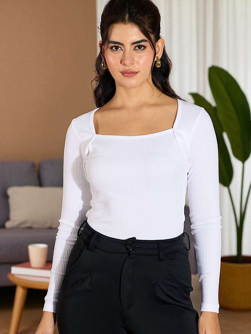 Women Solid Long Sleeves Regular Top - 22702820 -  Standard Image - 2