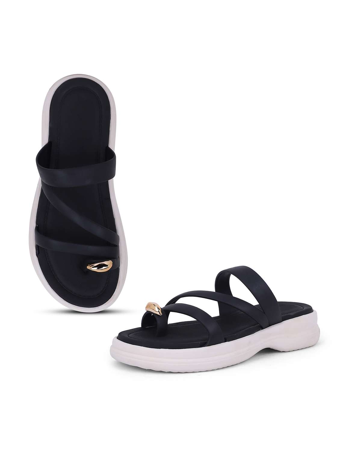 Women Solid One Toe Flat Sandal - 22702956 -  Standard Image - 2