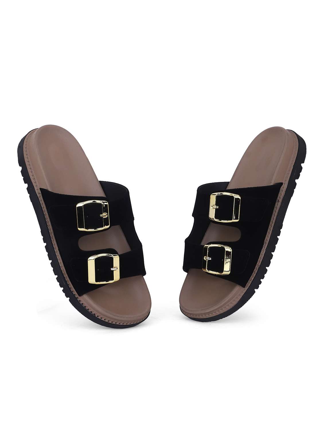 Women Solid Slip On Slides - 22702962 -  Standard Image - 2