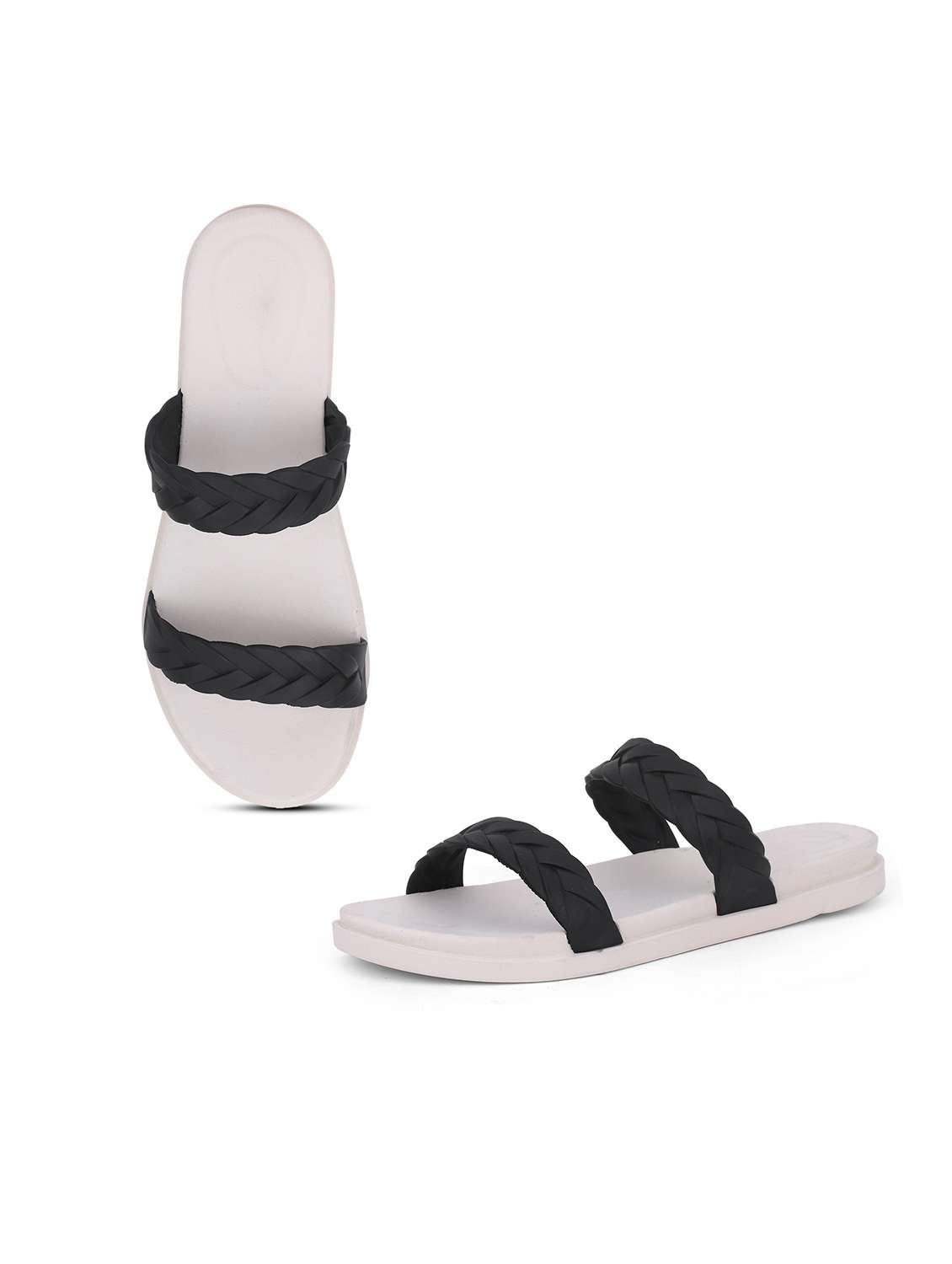 Women Textured Slip On Slides - 22702981 -  Standard Image - 2
