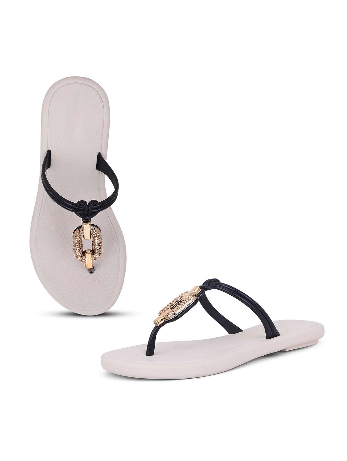 Women Embellished Toe Separator Slipper - 22702987 -  Standard Image - 2