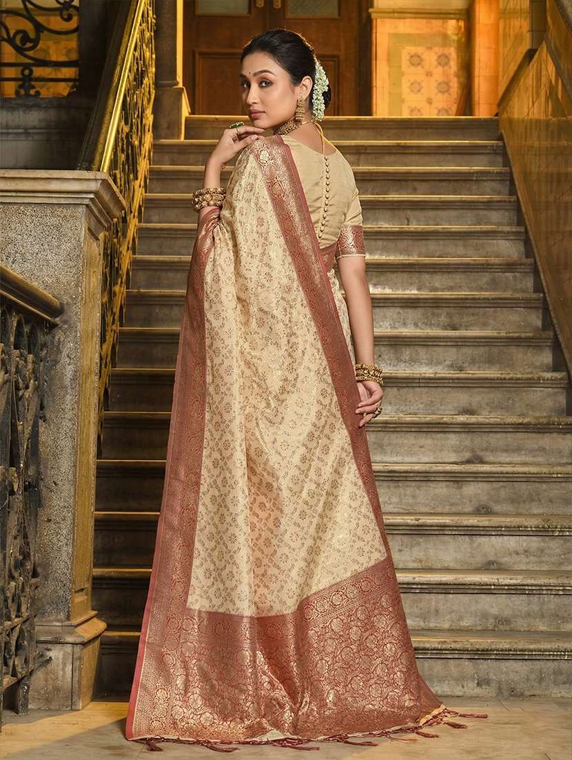 Women Self Design Banarasi Saree With Blouse - 22703335 -  Standard Image - 2