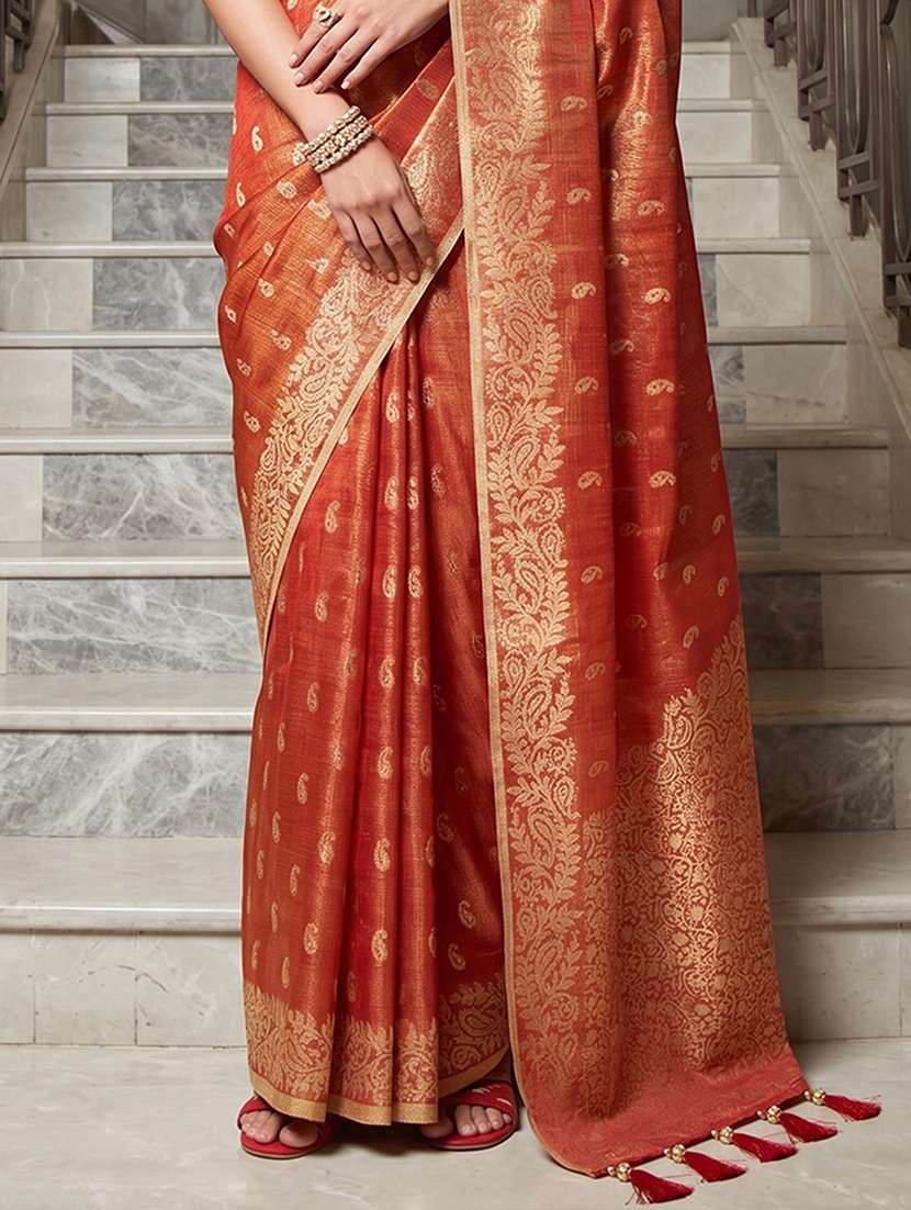 Women Self Design Banarasi Saree With Blouse - 22703444 -  Standard Image - 2
