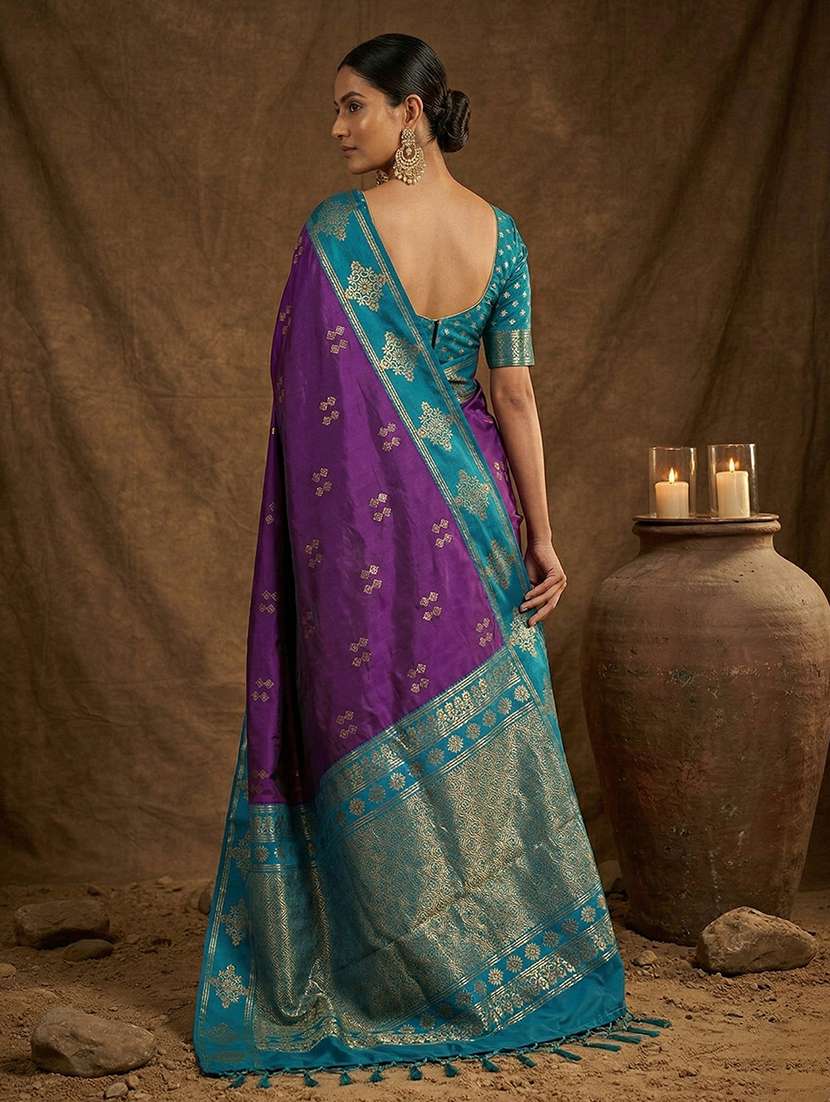 Women Self Design Banarasi Saree With Blouse - 22703485 -  Standard Image - 2