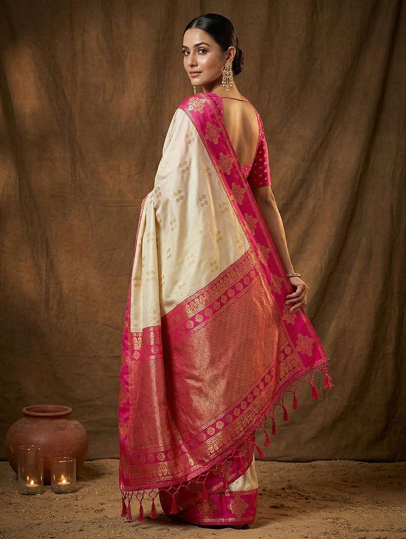Women Self Design Banarasi Saree With Blouse - 22703490 -  Standard Image - 2