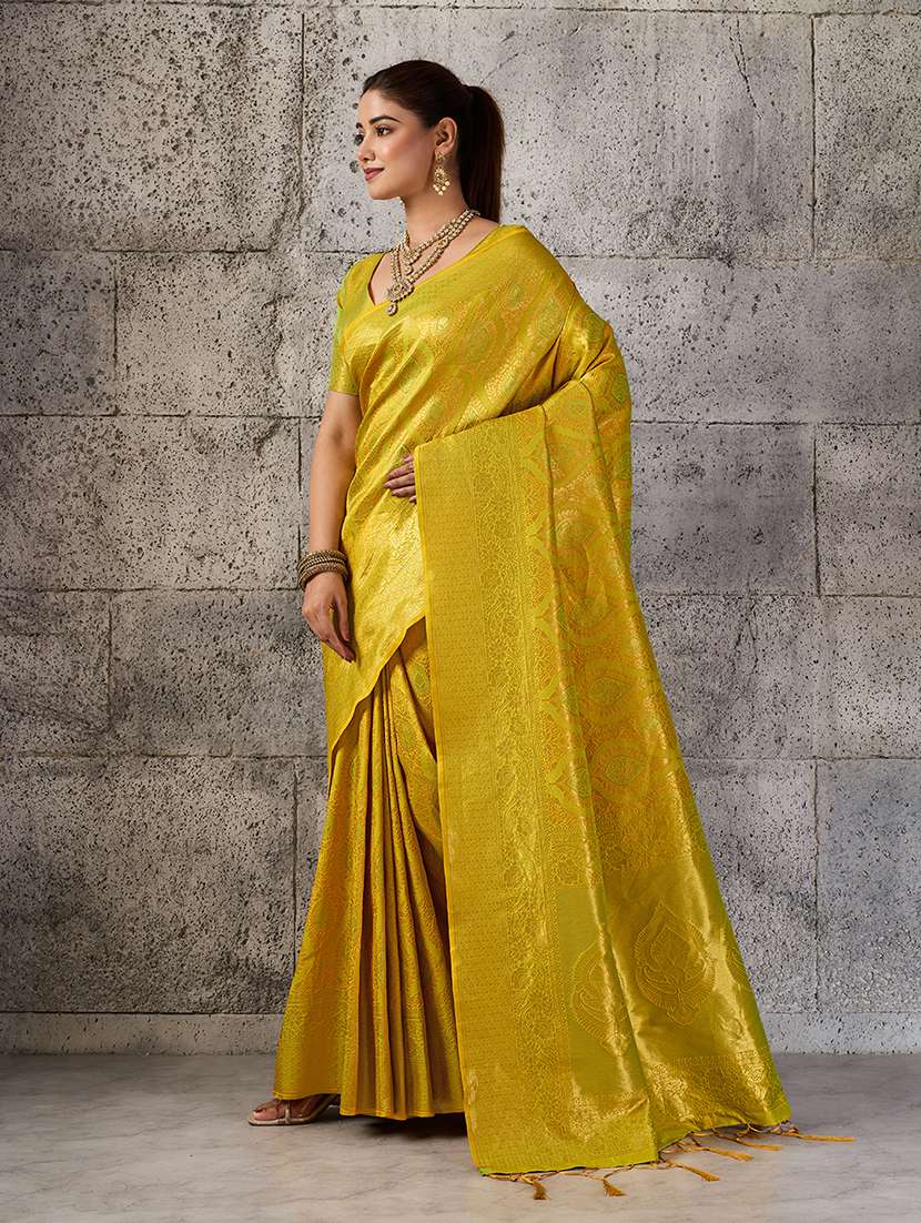 Women Self Design Banarasi Saree With Blouse - 22703497 -  Standard Image - 2