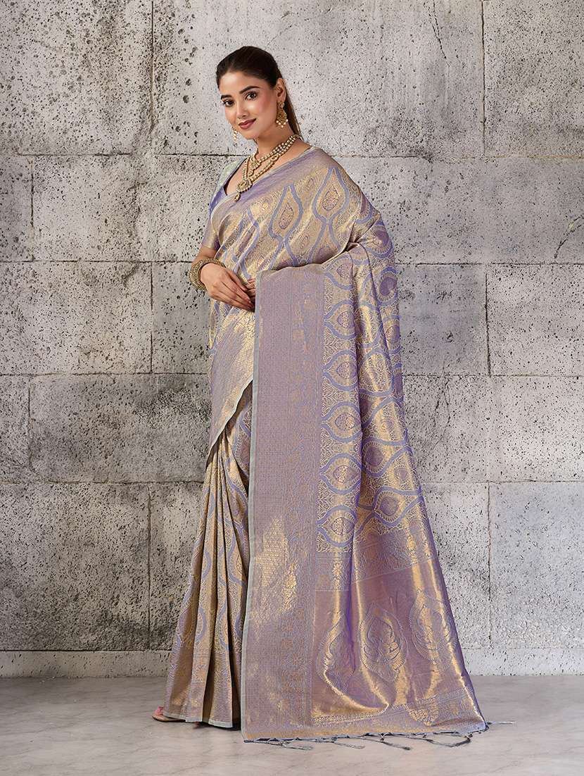 Women Self Design Banarasi Saree With Blouse - 22703501 -  Standard Image - 2