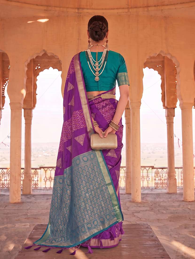 Women Self Design Banarasi Saree With Blouse - 22703531 -  Standard Image - 2