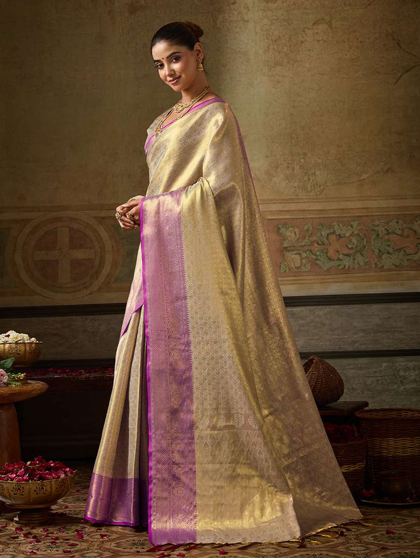 Women Self Design Banarasi Saree With Blouse - 22703549 -  Standard Image - 2