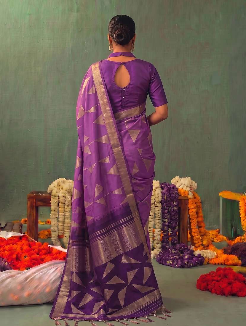 Women Self Design Banarasi Saree With Blouse - 22703567 -  Standard Image - 2