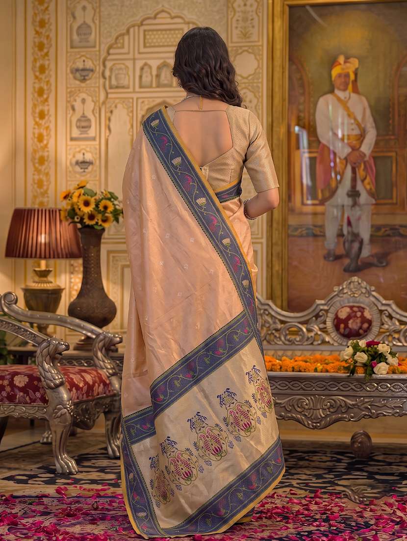 Women Self Design Paithani Saree With Blouse - 22703568 -  Standard Image - 2