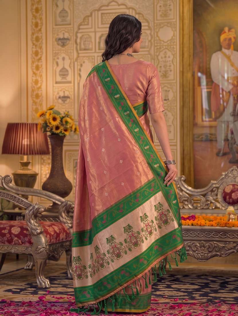 Women Self Design Paithani Sarefr With Blouse - 22703569 -  Standard Image - 2