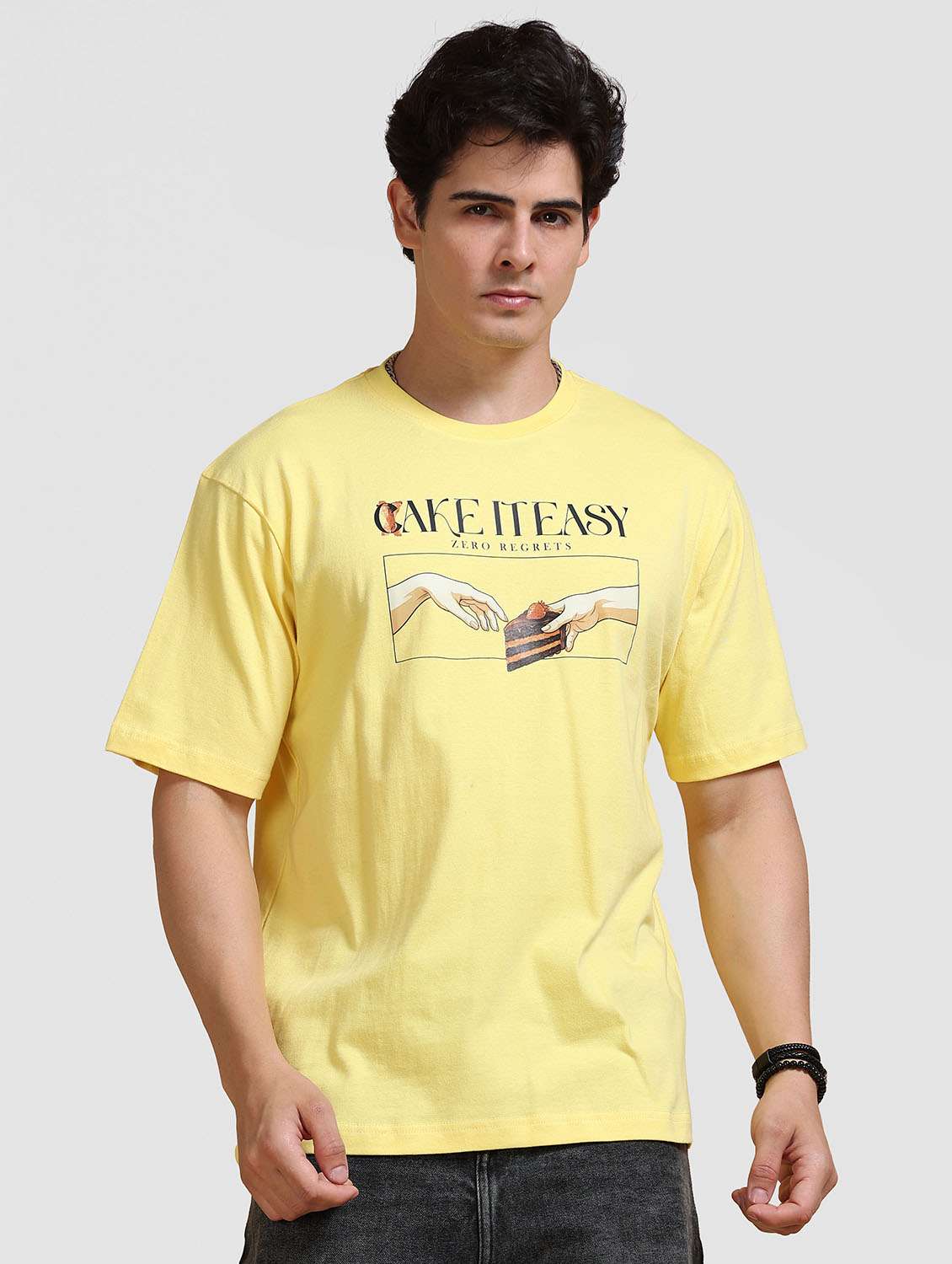 Men Printed Short Sleeve Loose Fit T-shirt - 22704356 -  Standard Image - 2
