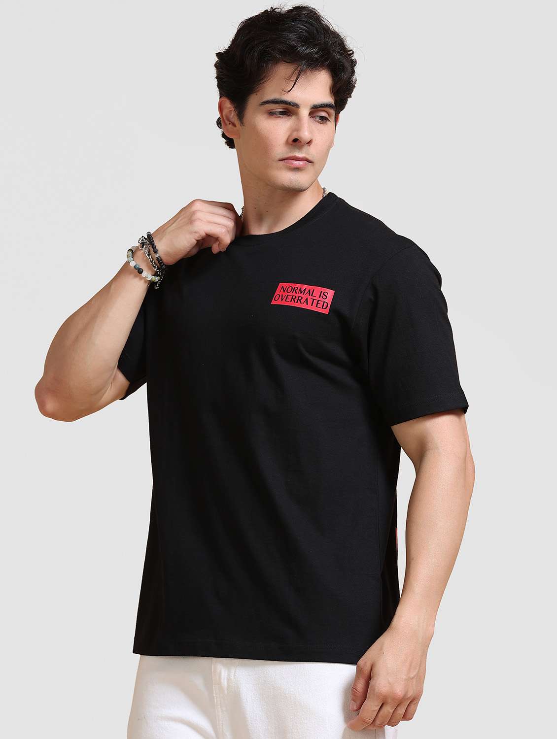 Men Printed Short Sleeve Loose Fit T-shirt - 22704360 -  Standard Image - 2