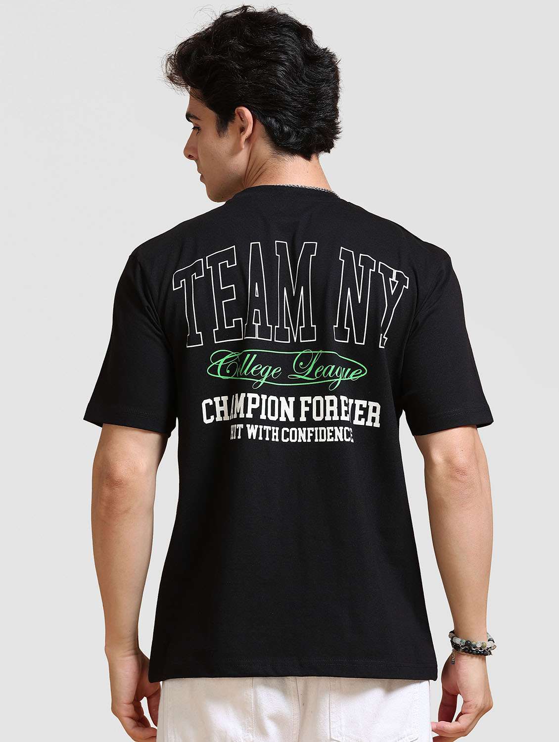 men printed short sleeve loose fit t-shirt