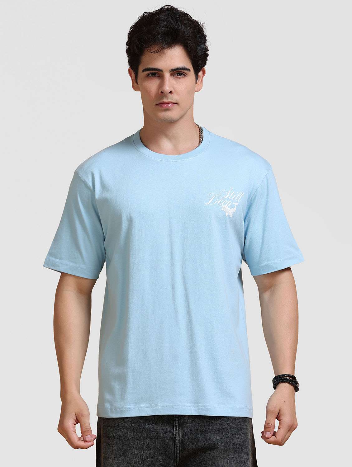 Men Printed Short Sleeve Loose Fit T-shirt - 22704373 -  Standard Image - 2