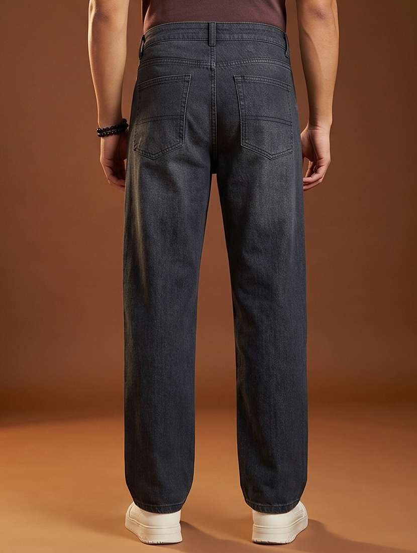 Men Washed Mid Rise Full Length Straight Jeans - 22704772 -  Standard Image - 2