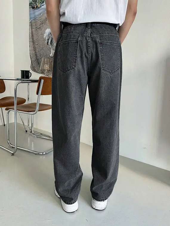 Men Washed Mid Rise Full Length Baggy Jeans - 22704776 -  Standard Image - 2