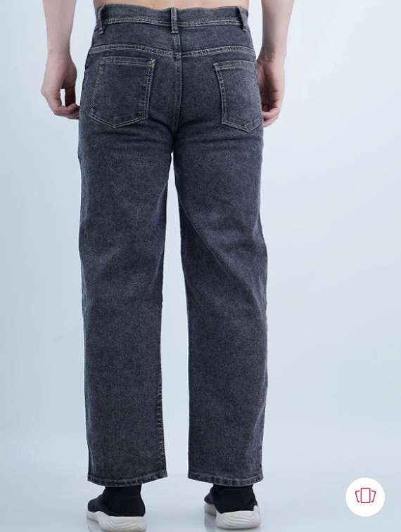 Men Washed Mid Rise Full Length Straight Jeans - 22704788 -  Standard Image - 2