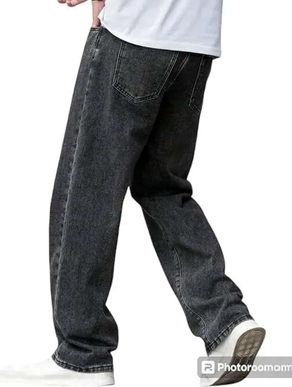 Men Washed Mid Rise Full Length Baggy Jeans - 22704831 -  Standard Image - 2