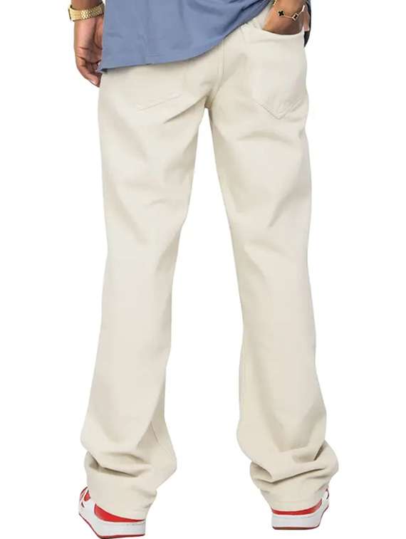 Men Plain Mid Rise Full Length Baggy Jeans - 22704848 -  Standard Image - 2