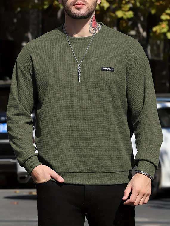 Men Pack Of 2 Solid Long Sleeves Sweatshirt - 22706006 -  Standard Image - 2