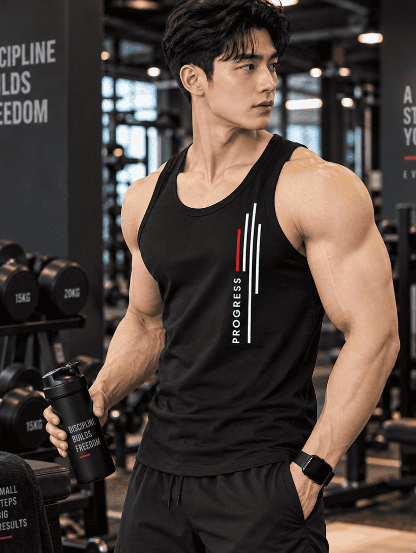 Men Printed Sleeveless Vest - 22706083 -  Standard Image - 2