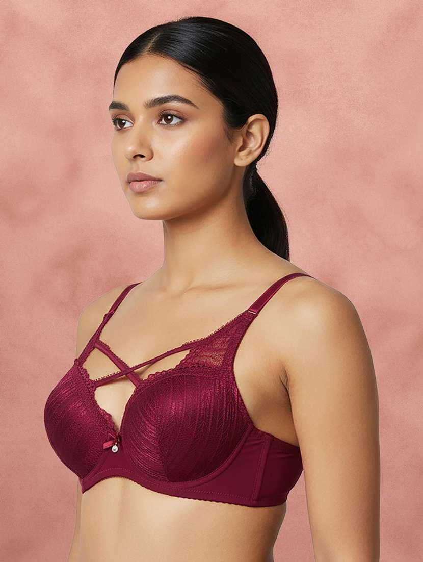Women Self Design Half Coverage Push Up Bra - 22707255 -  Standard Image - 2