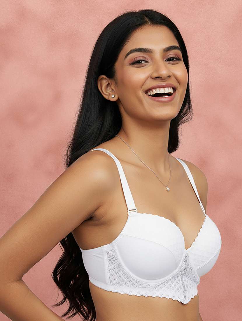 Women Self Design Half Coverage Push Up Bra - 22707259 -  Standard Image - 2
