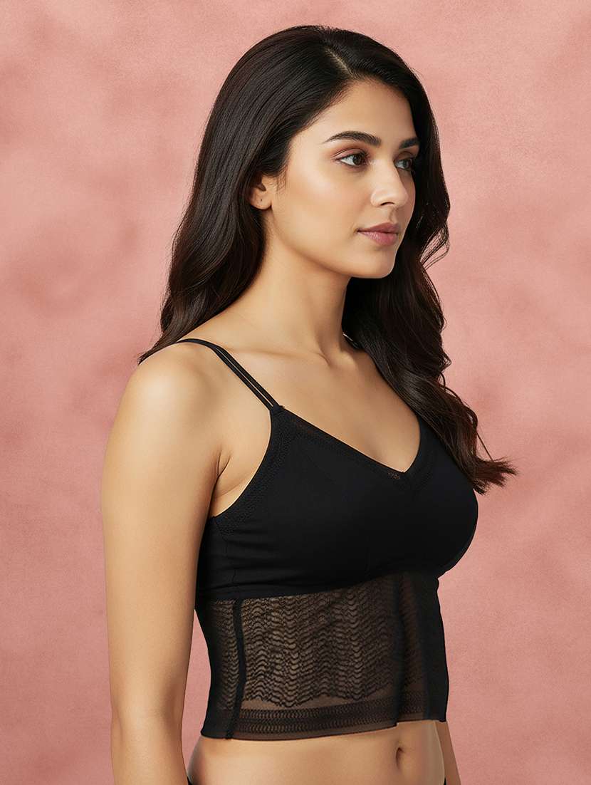 Women Self Design Three Fourth Coverage Bralette - 22707274 -  Standard Image - 2