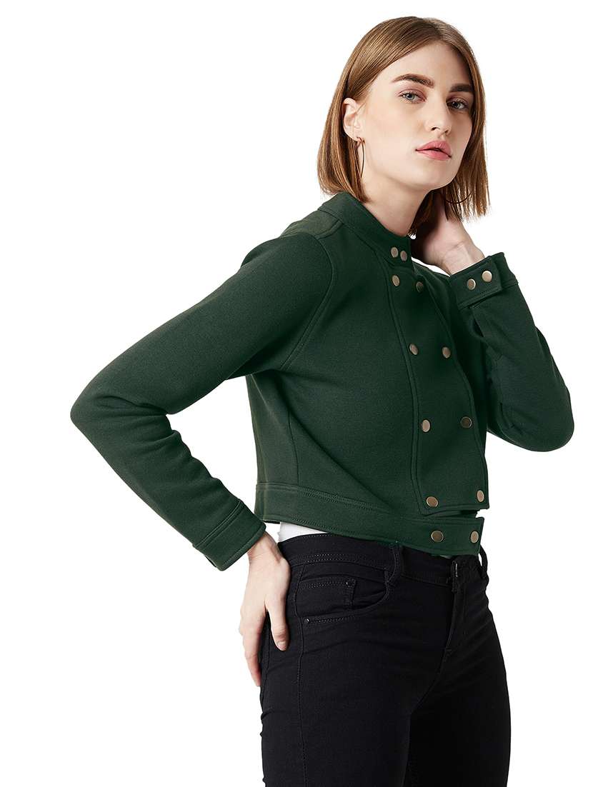 Women Solid Long Sleeves Regular Coat - 22719296 -  Standard Image - 2