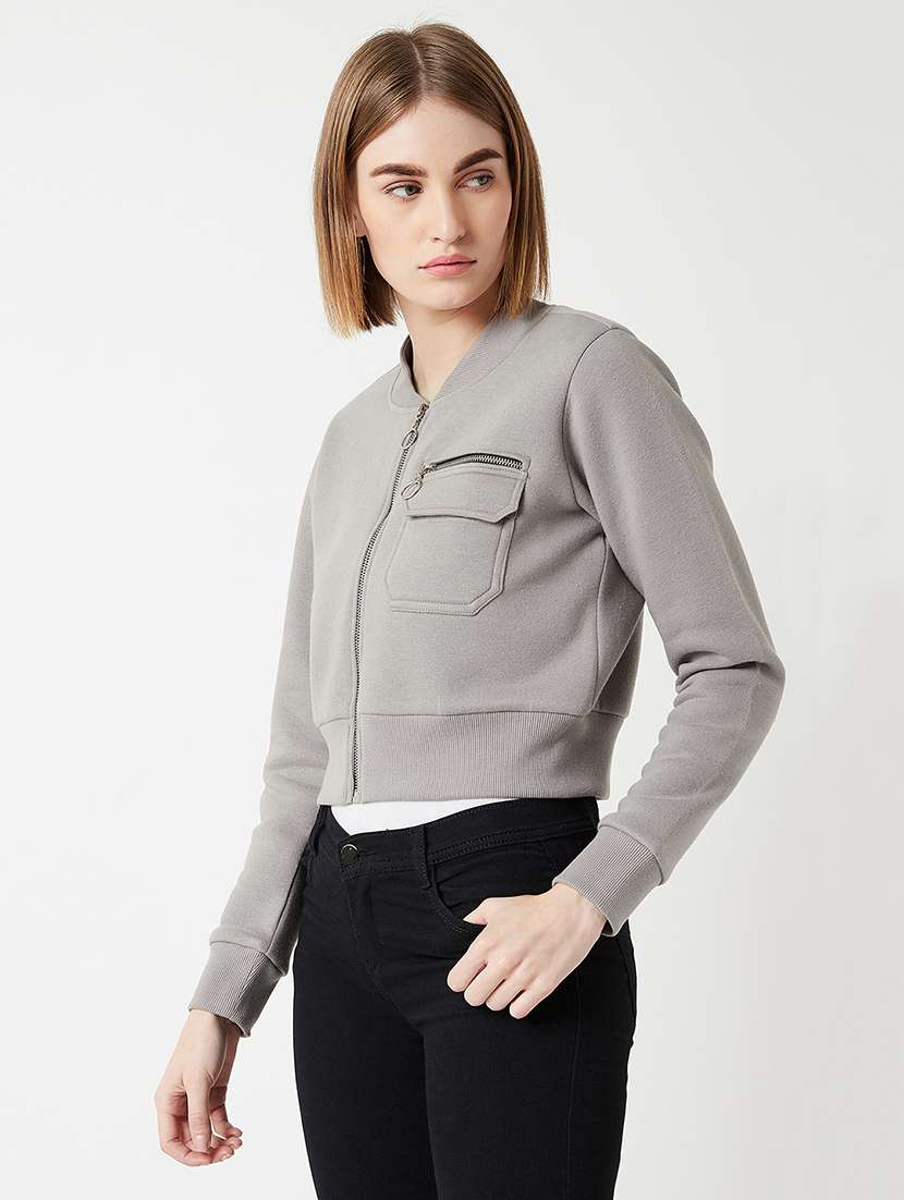 Women Solid Long Sleeves Regular Jacket - 22719298 -  Standard Image - 2