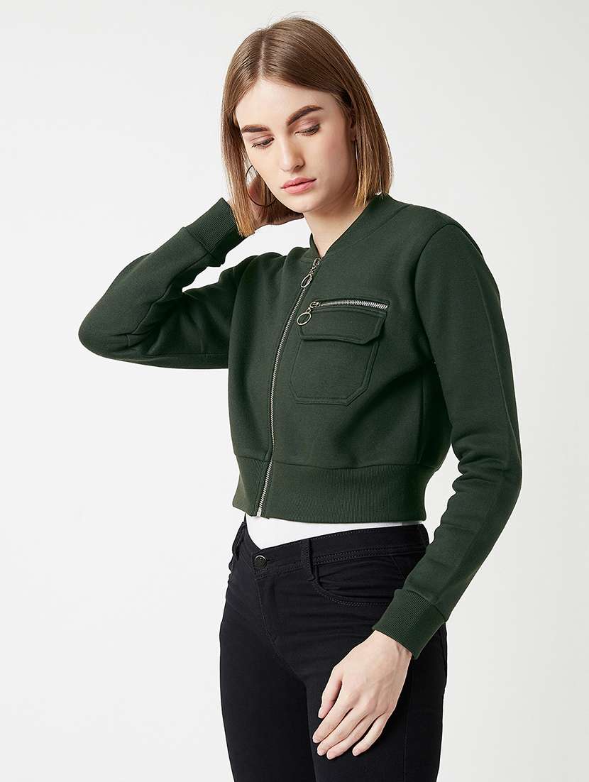 Women Solid Long Sleeves Regular Jacket - 22719299 -  Standard Image - 2