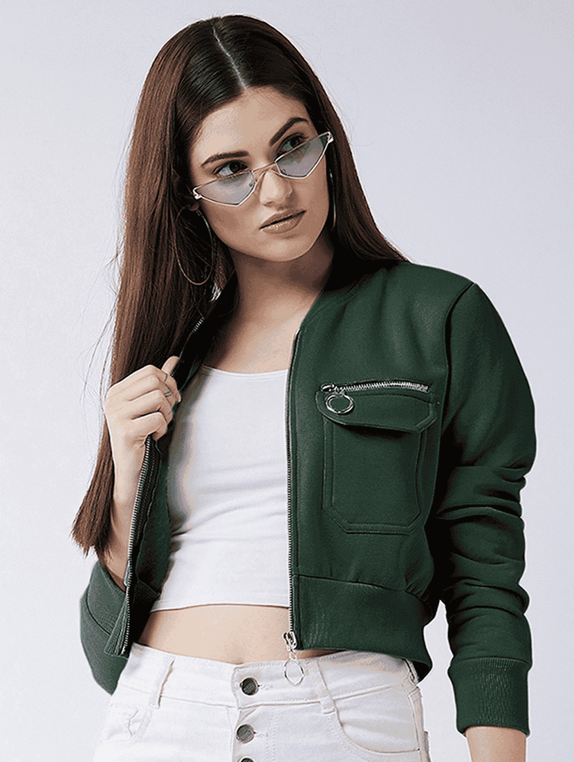 Women Solid Long Sleeves Regular Jacket - 22719393 -  Standard Image - 2