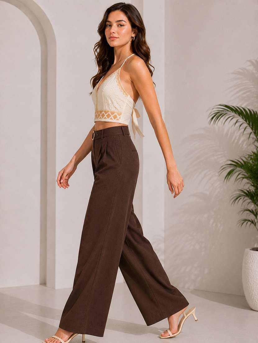 Women Embroidered Halter Neck Crop Top - 22719488 -  Standard Image - 2