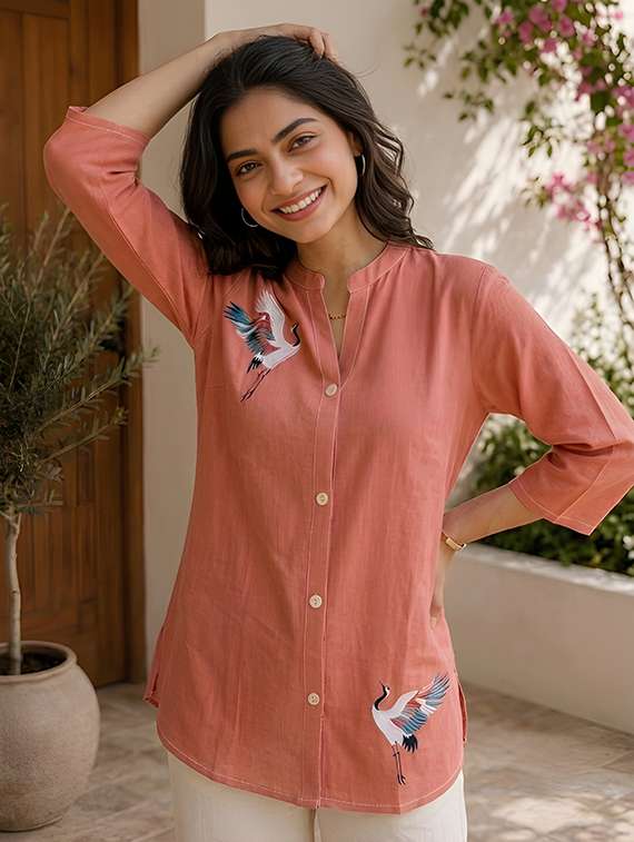Women Printed Three Quarter Sleeves Regular Shirt - 22719506 -  Standard Image - 2