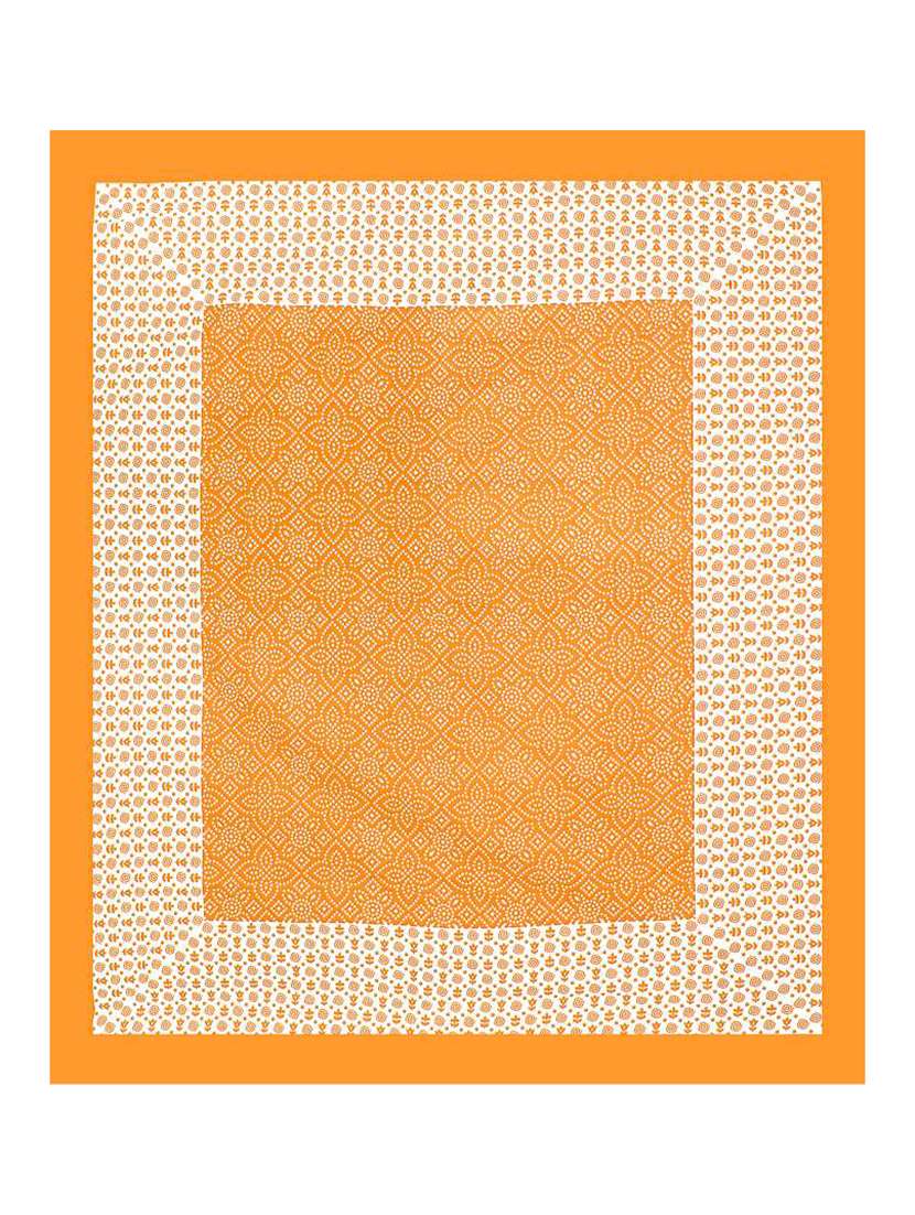 Cotton Jaipuri Print Double Bedsheet With 2 Pillow Covers Yellow - 22719650 -  Standard Image - 2