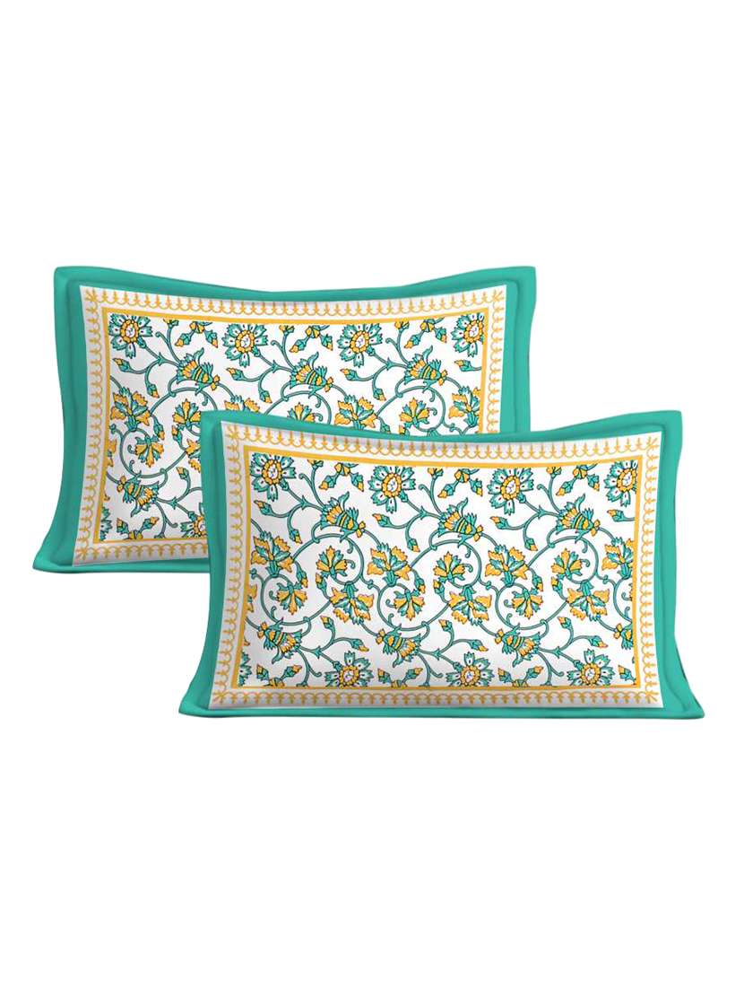 Cotton Printed Double Bedsheet With 2 Pillow Covers - 22719680 -  Standard Image - 2