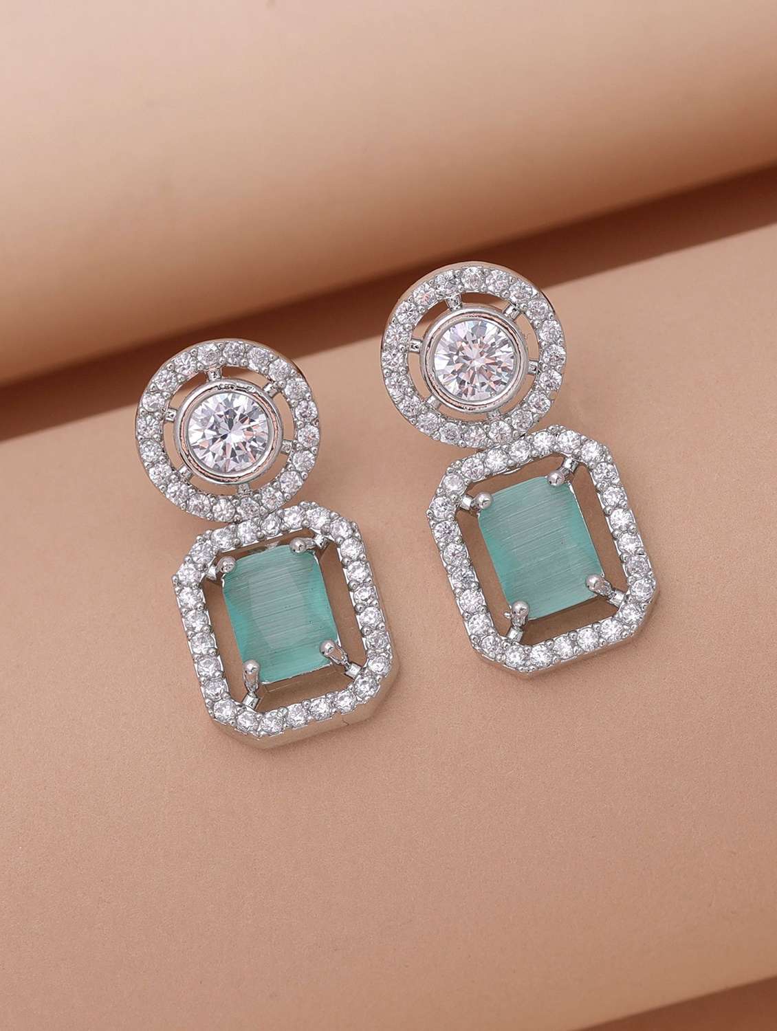 women american diamond drop earrings
