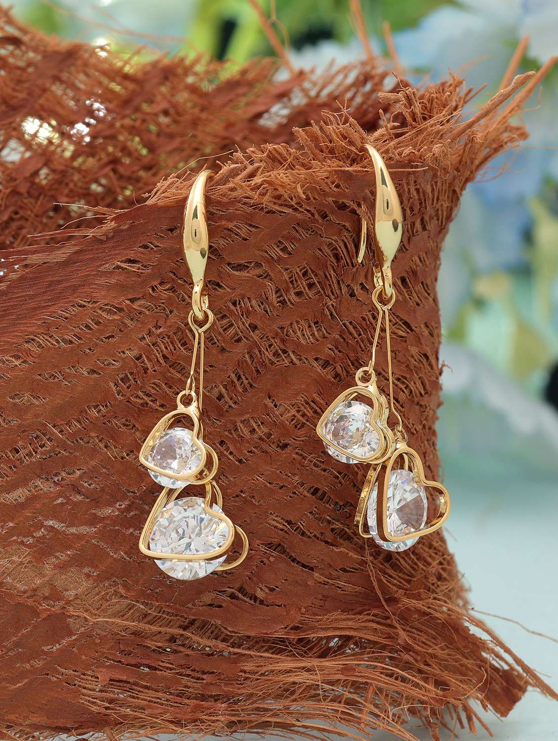 women american diamond drop earrings 