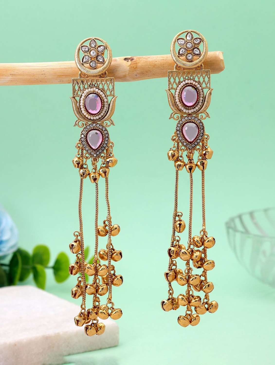 women long kashmiri drop earrings