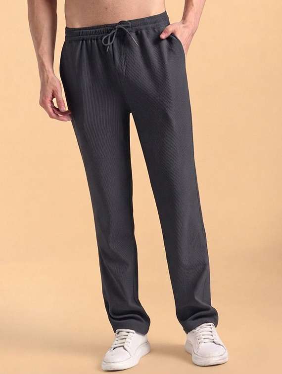 Men Textured Mid Rise Regular Fit Track Pant - 22720440 -  Standard Image - 2