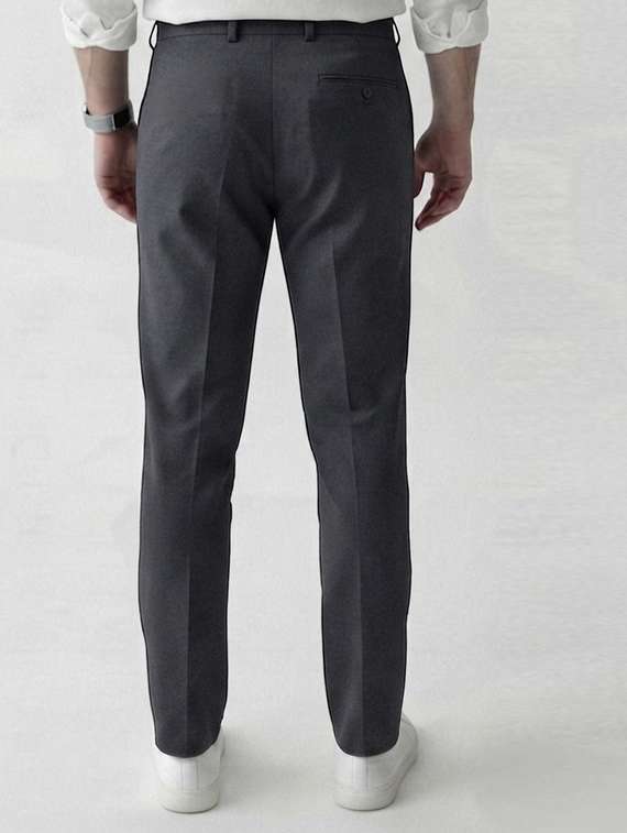 Men Solid Mid Rise Regular Fit Formal Trouser - 22720527 -  Standard Image - 2