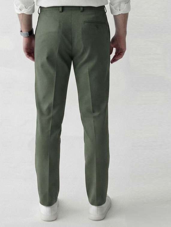 Men Solid Mid Rise Regular Fit Formal Trouser - 22720528 -  Standard Image - 2