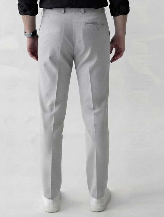 Men Solid Mid Rise Regular Fit Formal Trouser - 22720529 -  Standard Image - 2