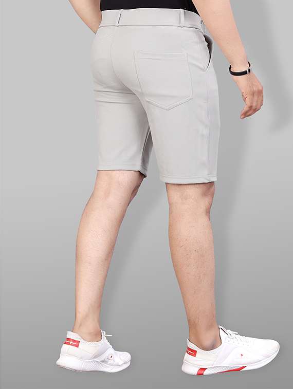 Men Solid Mid Rise Regular Fit Shorts - 22720534 -  Standard Image - 2