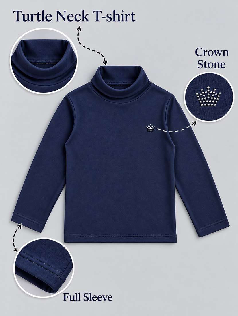 Girls Pack Of 2 Solid Long Sleeves Regular Tee - 22720603 -  Standard Image - 2