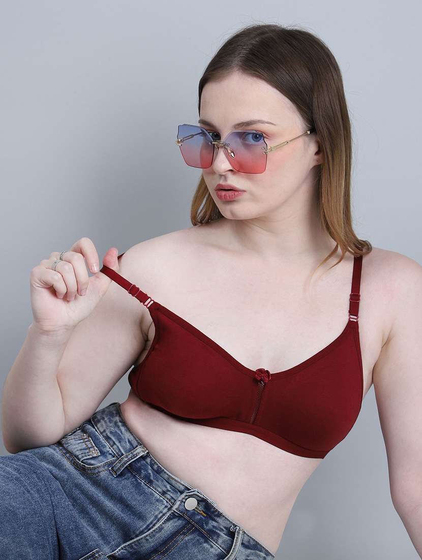 Women Pack Of 3 Solid Full Coverage Regular Bra - 22721304 -  Standard Image - 2